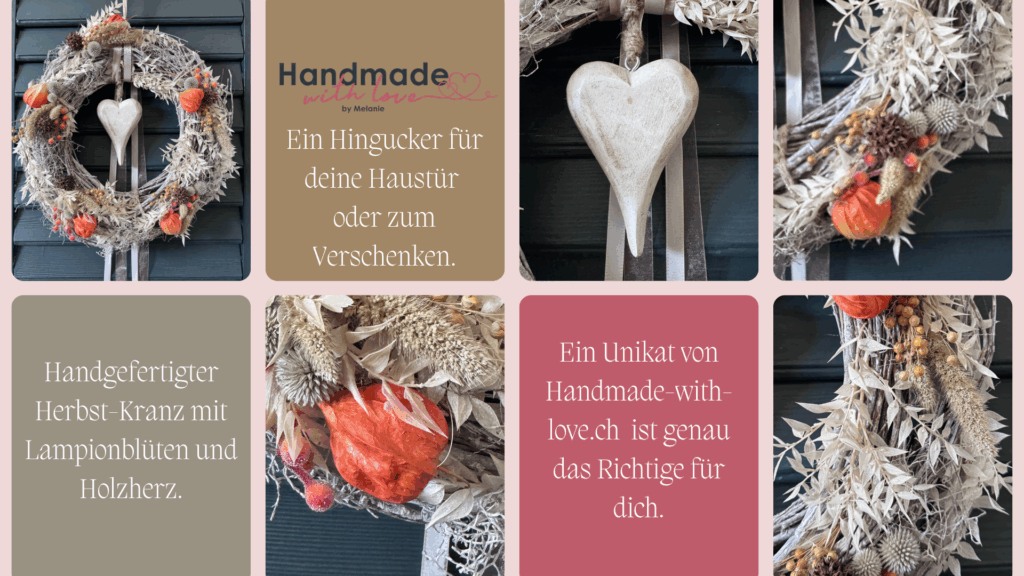 Herbst-Kranz mit Lampionblüten von Handmade with love by Melanie.